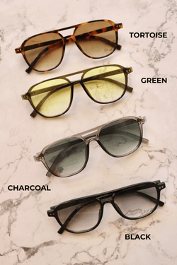 Greta Aviator Sunnies Wild Bohemian GREEN 