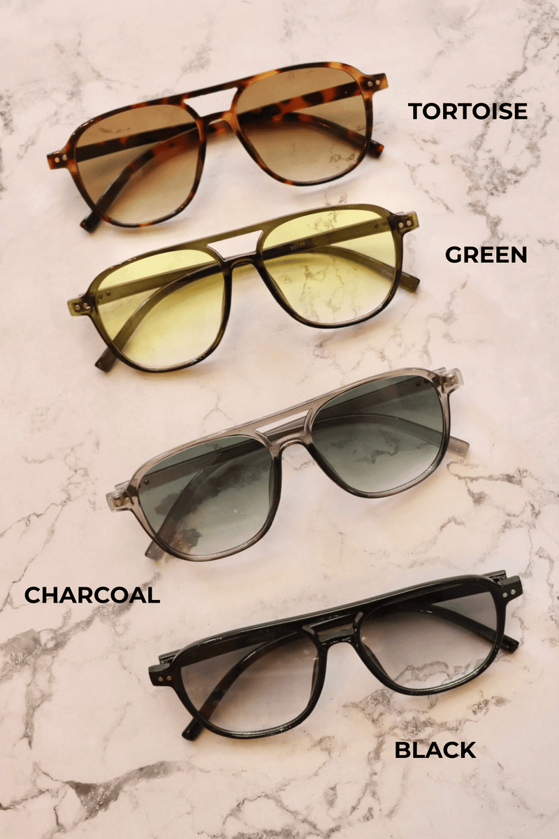 Greta Aviator Sunnies Wild Bohemian GREEN 