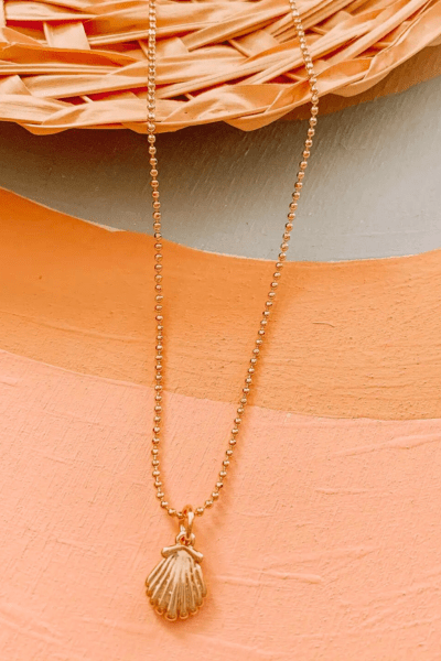 Gold Filled Shell Necklace Wild Bohemian 