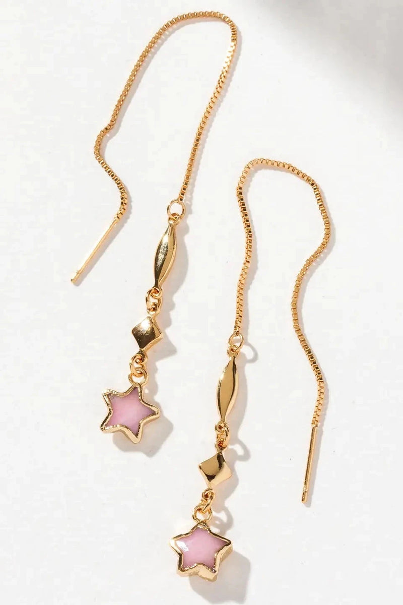 Stella Donna Celestial Earrings EARRINGS Luna Norte PINK OPAL STAR 