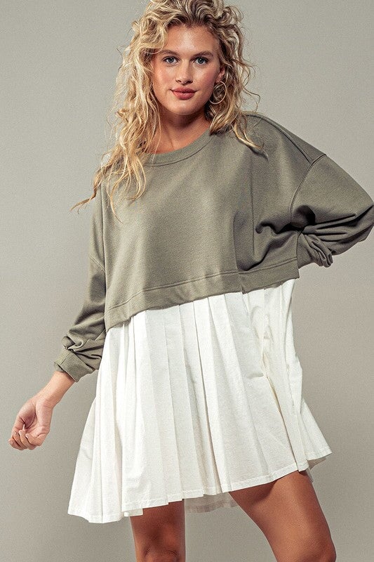 Ella Sweater Tunic in Olive Wild Bohemian 