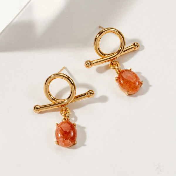 Sunstone Stud Earrings Wild Bohemian 