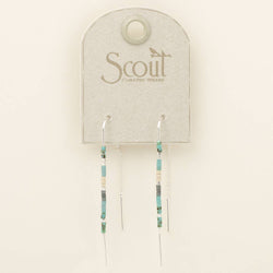 RESTOCKED Miyuki Thread Earrings - 4 COLORS Wild Bohemian TURQUOISE + SILVER 