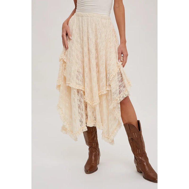 Bella Mae Lace Midi Skirt Wild Bohemian 