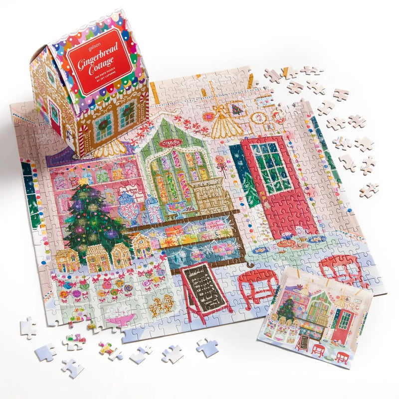 Gingerbread Cottage 500 Piece Puzzle GIFT Chronicle Books 