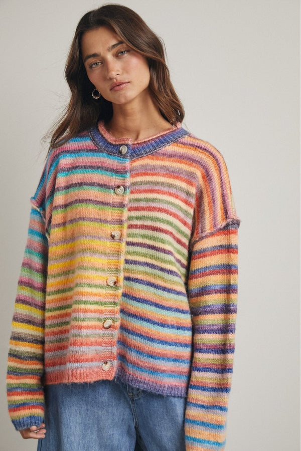 Emmie Striped Cardigan OUTERWEARS Wishlist 