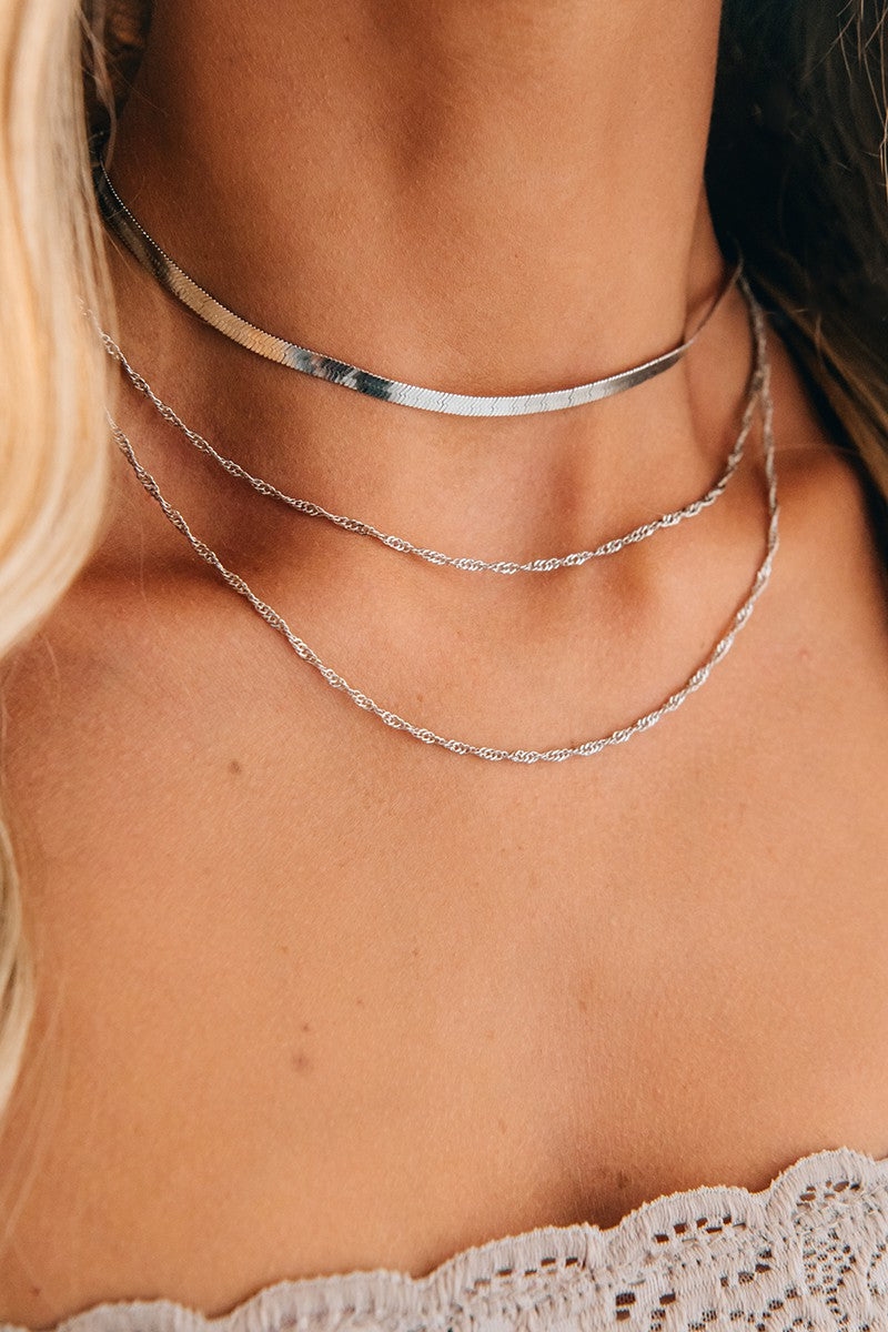 Silver Layered Necklaces Wild Bohemian 